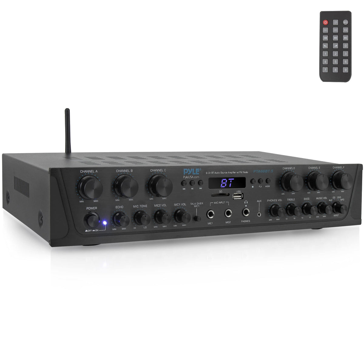 6 Channel 600 Watt Bluetooth Home Audio Amplifier K3541