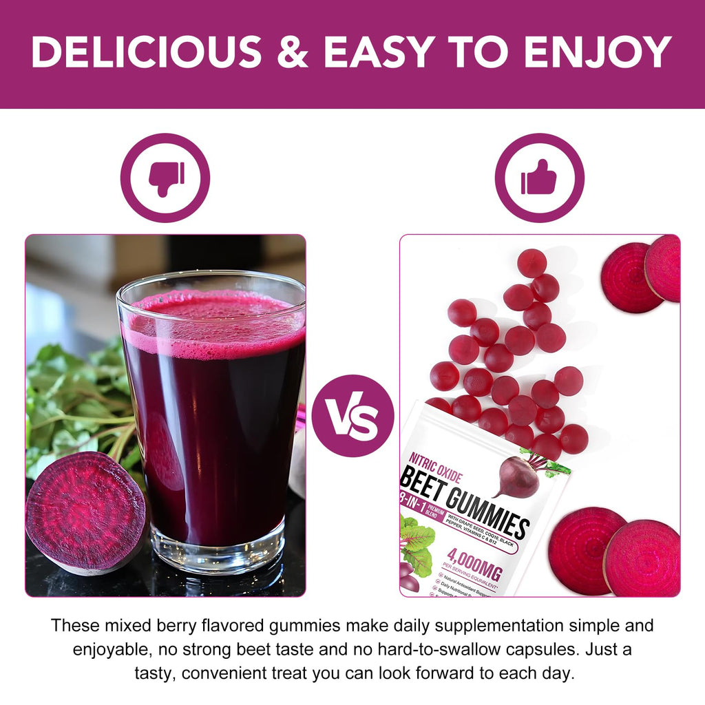 Beet Root Gummies with CoQ10 90 Soft Chews R7124
