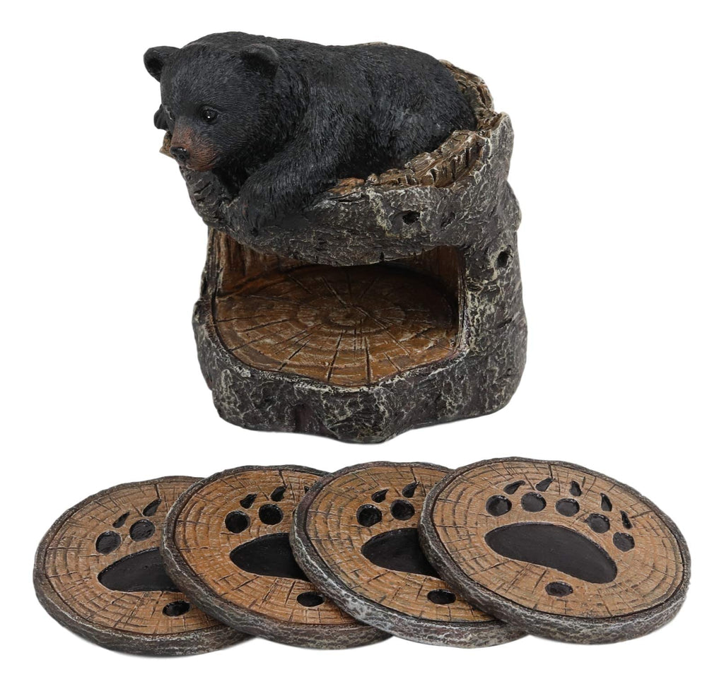 Black Bear Coaster Set with 4 Coasters N462979