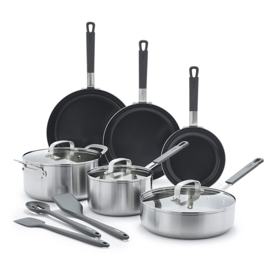 Stainless Steel 12 Piece Nonstick Cookware Set B23871