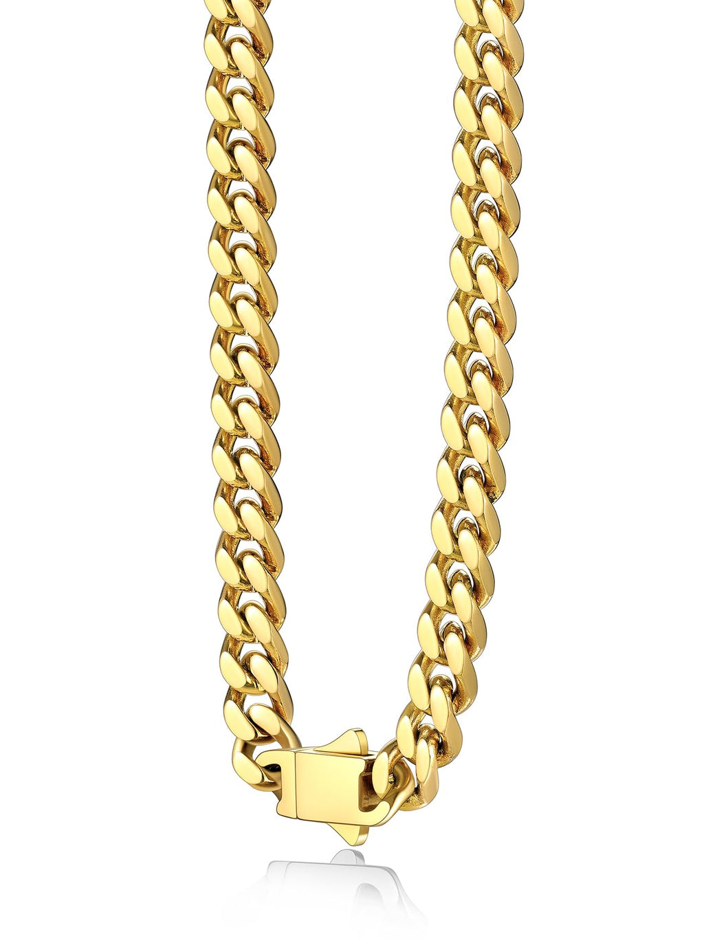 Stainless Steel Cuban Link Chain Necklace H9608