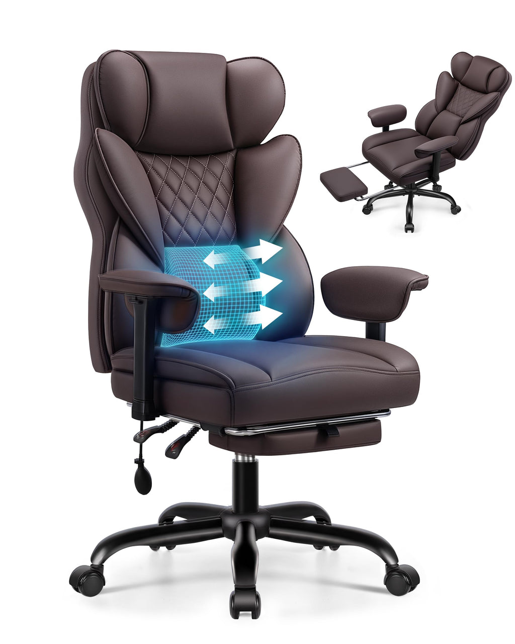 Office Chair with Adjustable Lumbar Support N416989