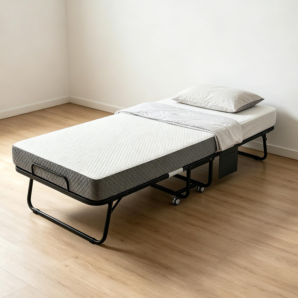 Folding Rollaway Guest Bed with 5" Memory Foam Mattress, Twin Size K518