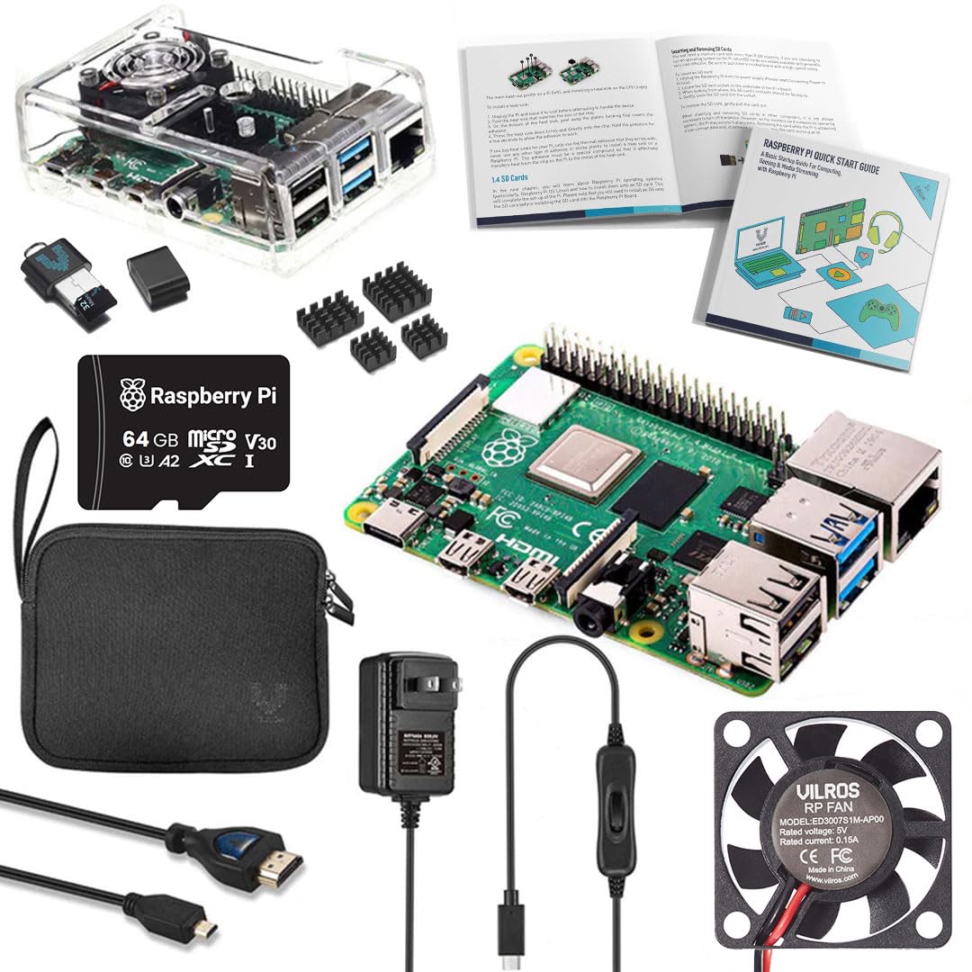 Raspberry Pi 4 Starter Kit with 64GB Micro SD Card C6451