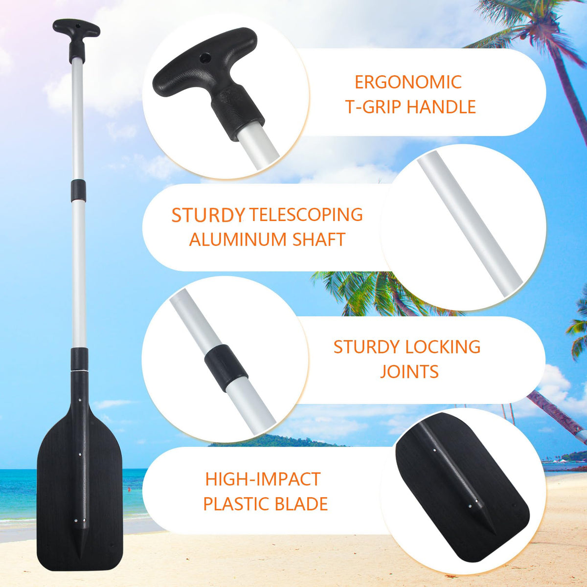 Telescoping Collapsible Boat Oar 2 Pack R964510