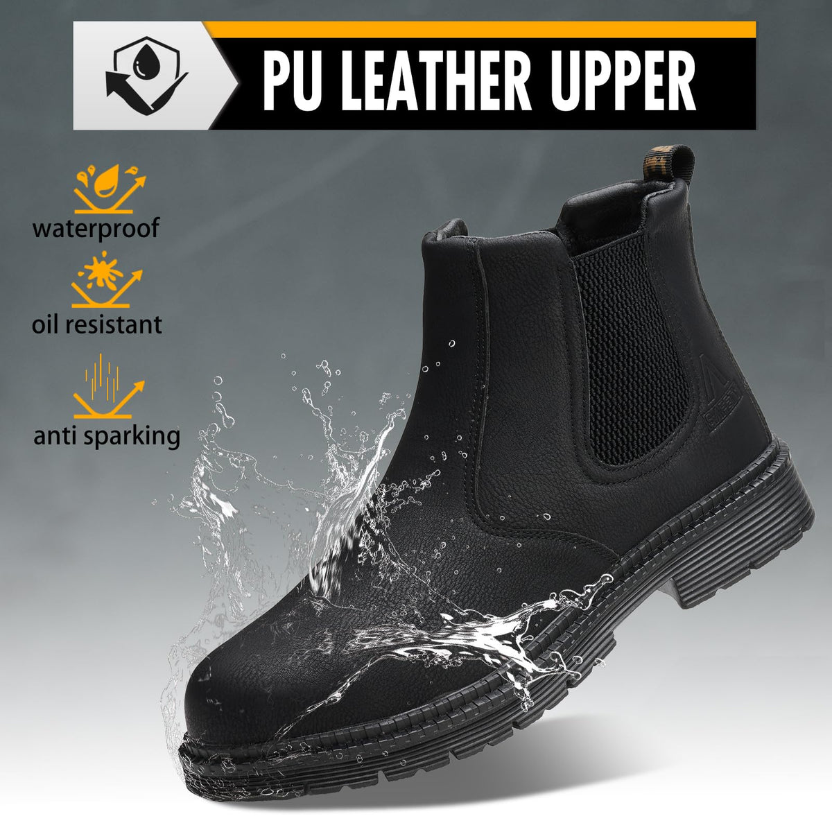 Slip On Steel Toe Work Boots G927531