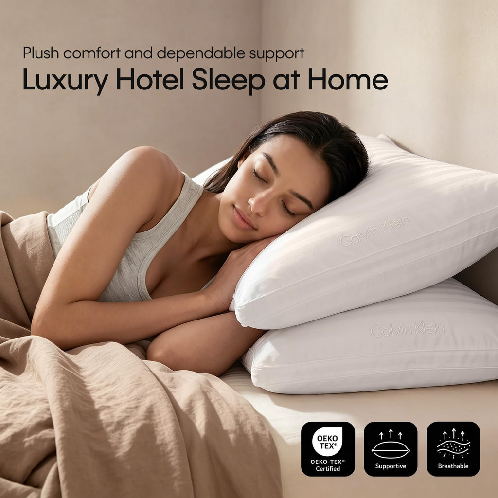 King Size Set of 2 Medium Soft Bed Pillows Q3017