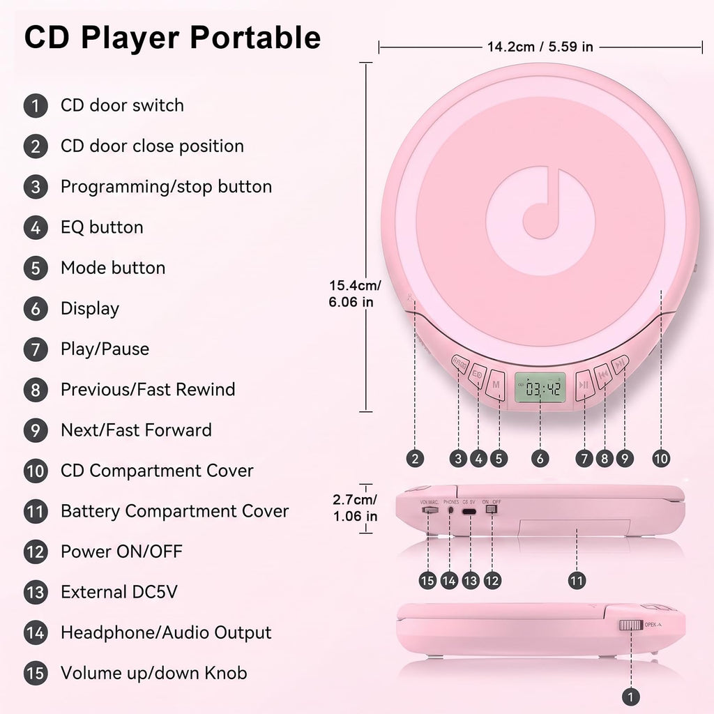 Portable CD Player with Earphones E231449