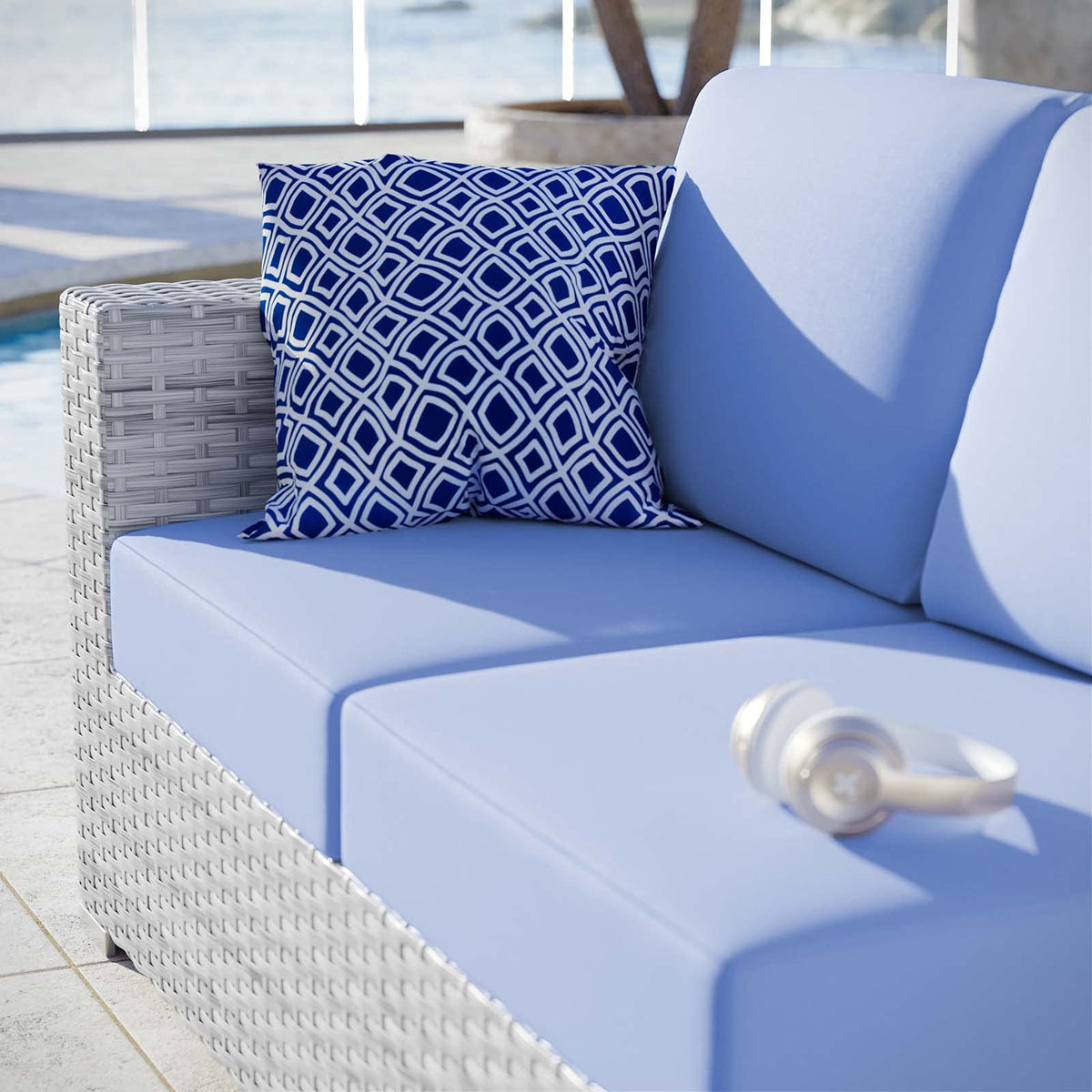 Rattan Wicker Loveseat Sofa D990745