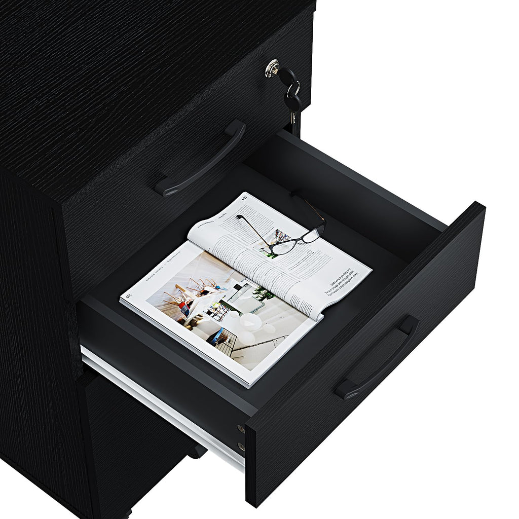 3 Drawer Wood Mobile File Cabinet G7470