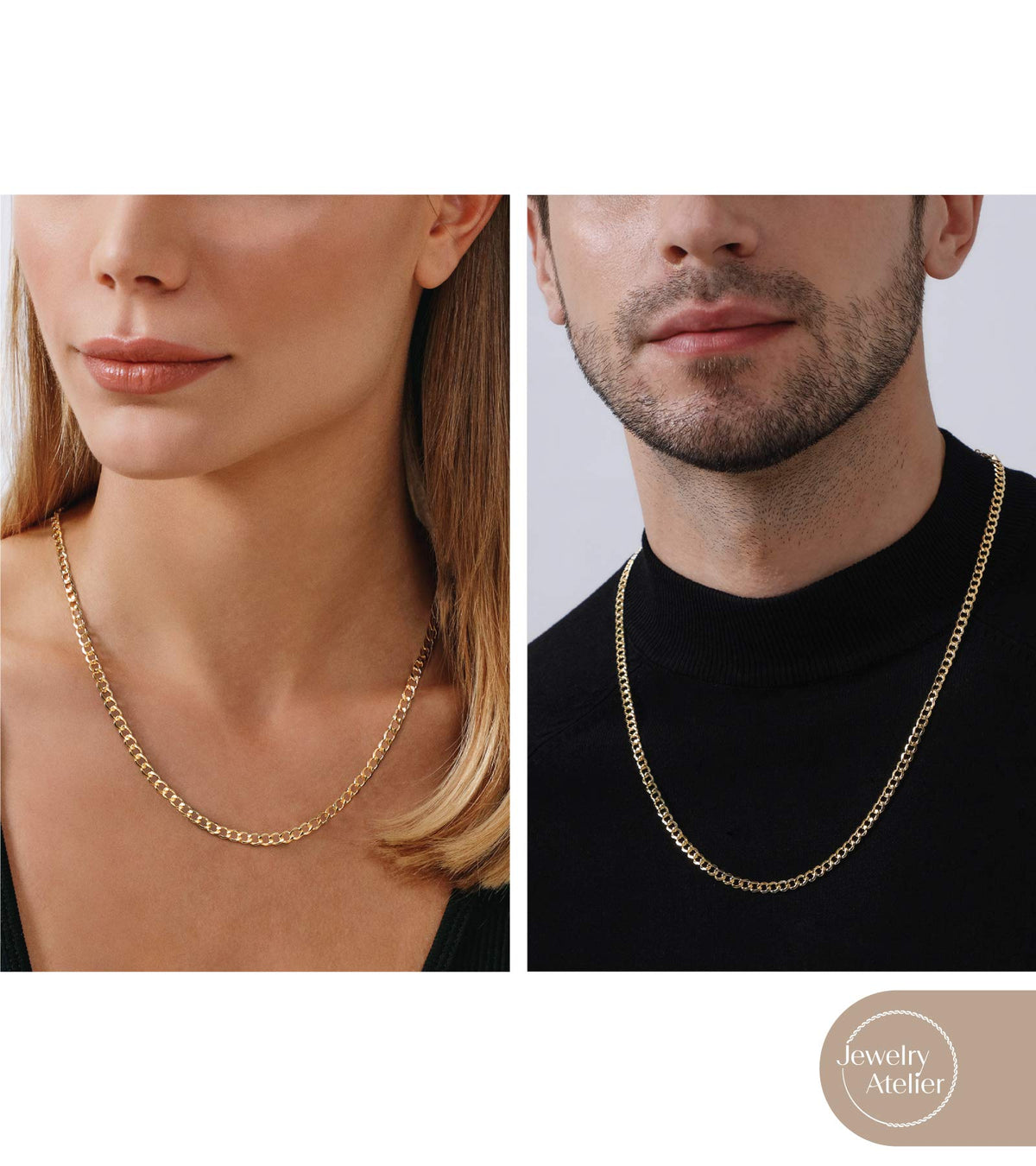 14K Yellow Gold Filled Cuban Curb Link Chain Necklace L873