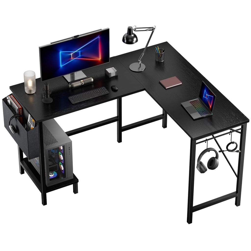 L Shaped Gaming Desk with PC Stand W919165