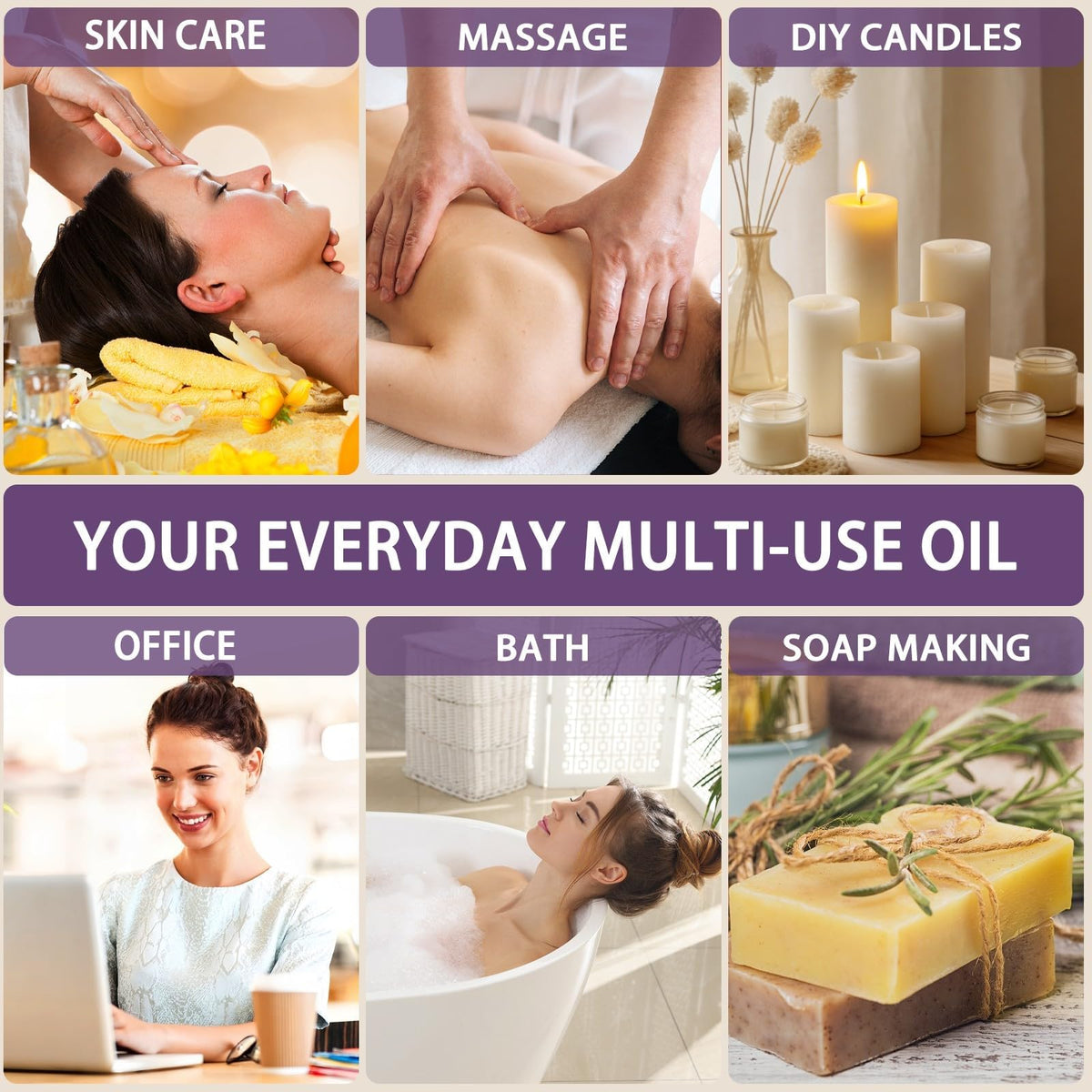 Lavender & Marjoram Essential Oil 4 Fl Oz Y196