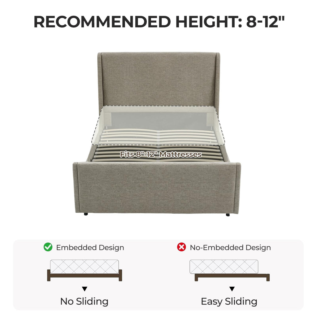 Full Size Lift Up Storage Bed Frame U250926