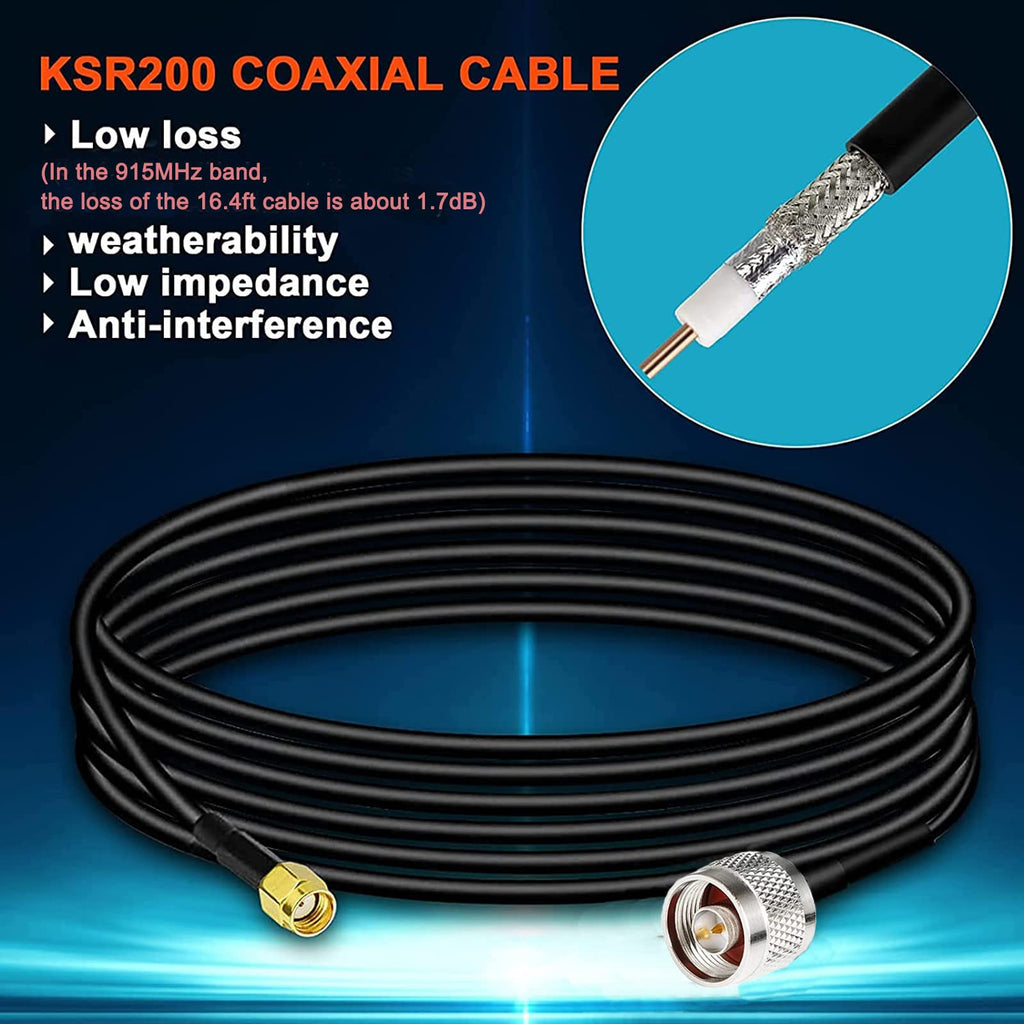 Waterproof 8dBi Omni-Directional Glass Fiber LoRaWan 915MHz Antenna with 5M Cable J37524