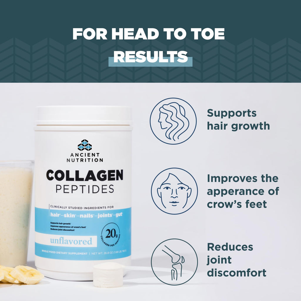 Hydrolyzed Collagen Peptides Powder, Unflavored E655