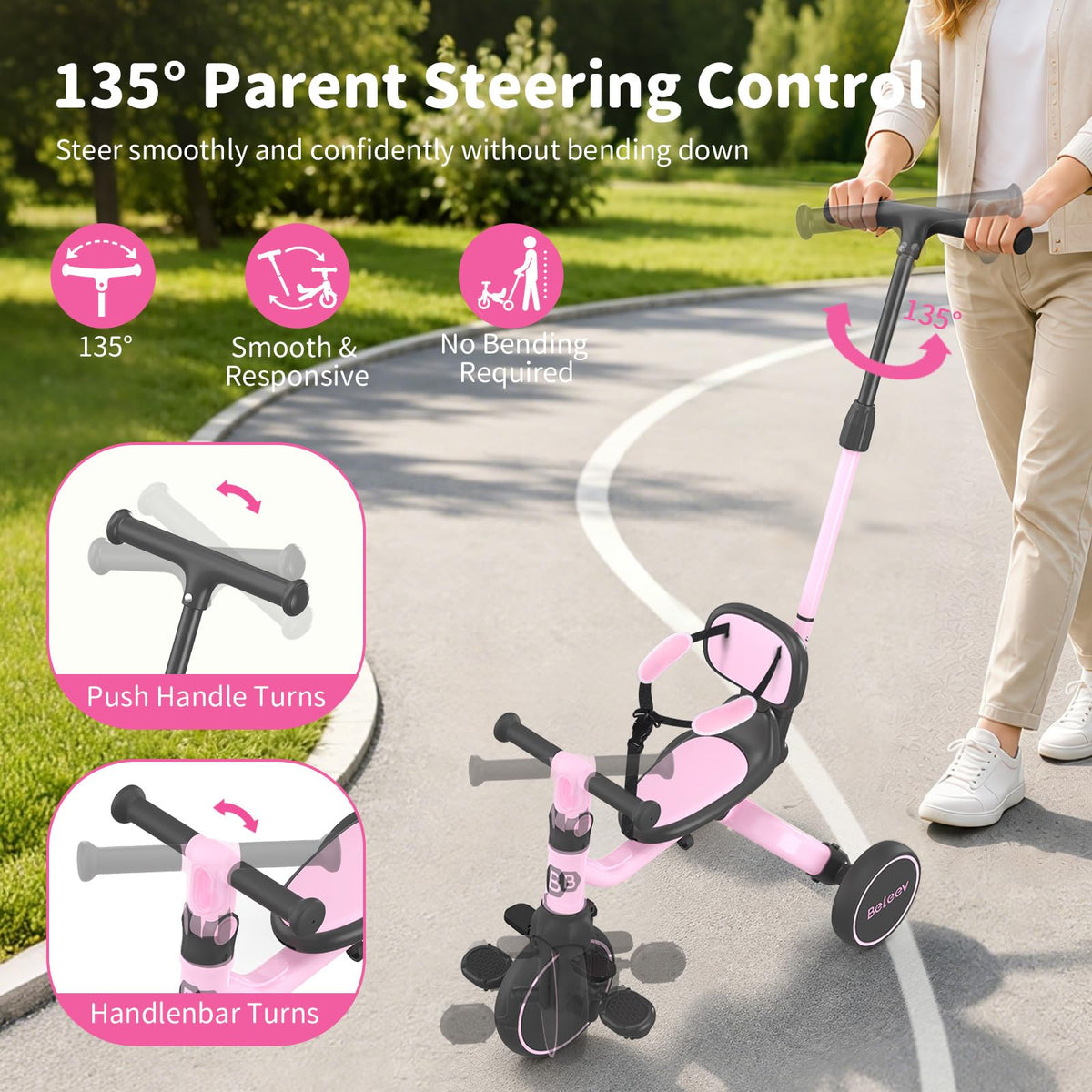 5 in 1 Toddler Tricycle & Balance Bike M111472