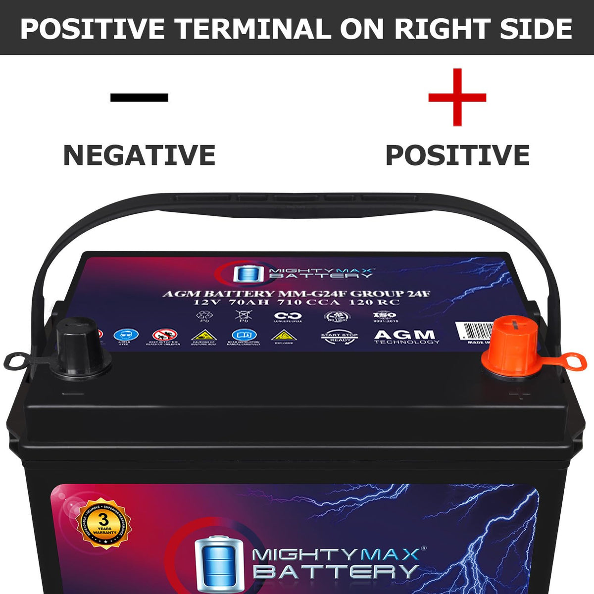 12V 70Ah AGM Replacement Battery Q863382