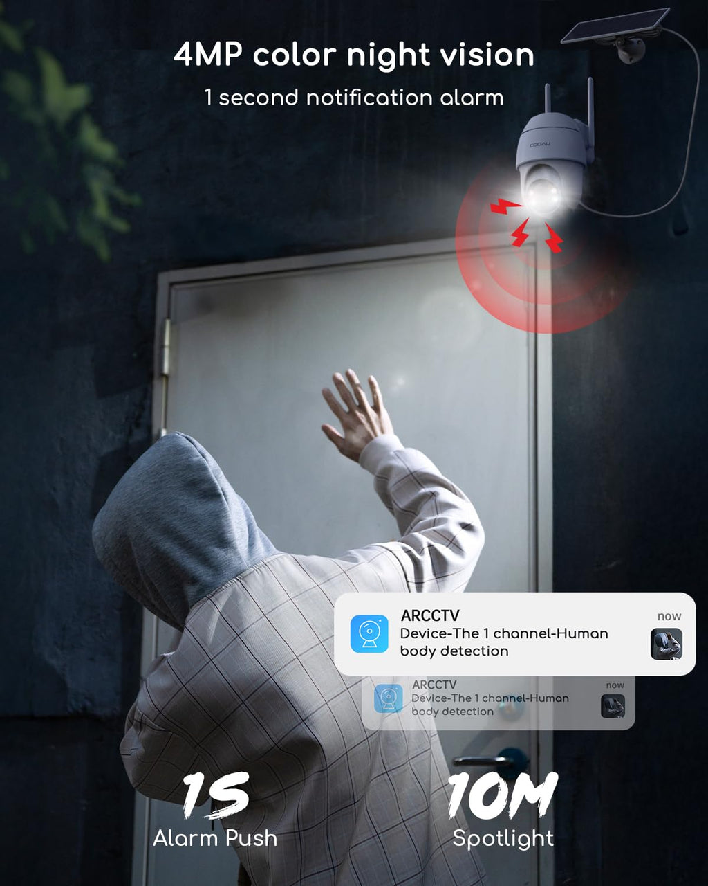Solar Security Cameras Wireless Outdoor Y6110