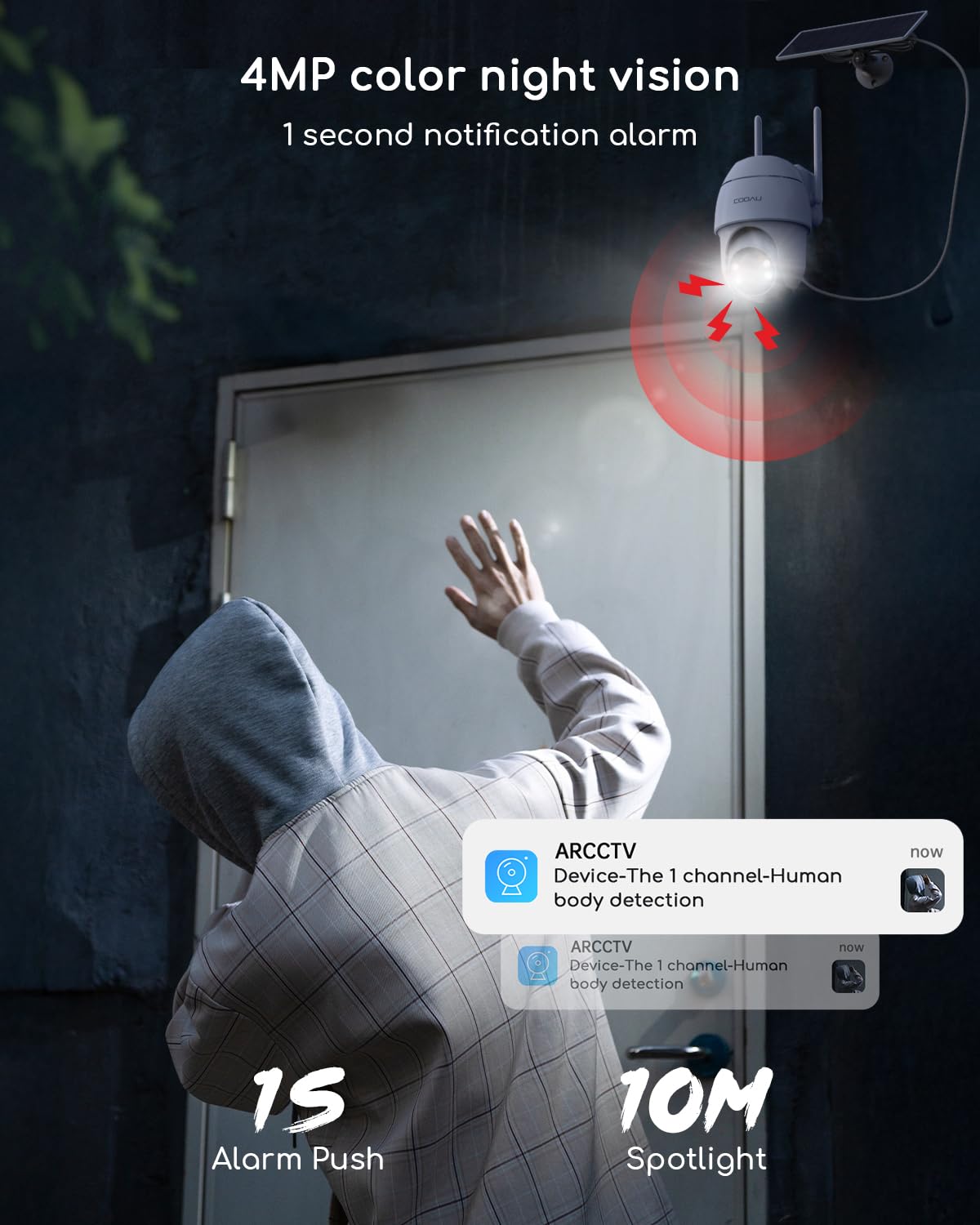 Solar Security Cameras Wireless Outdoor Y6110