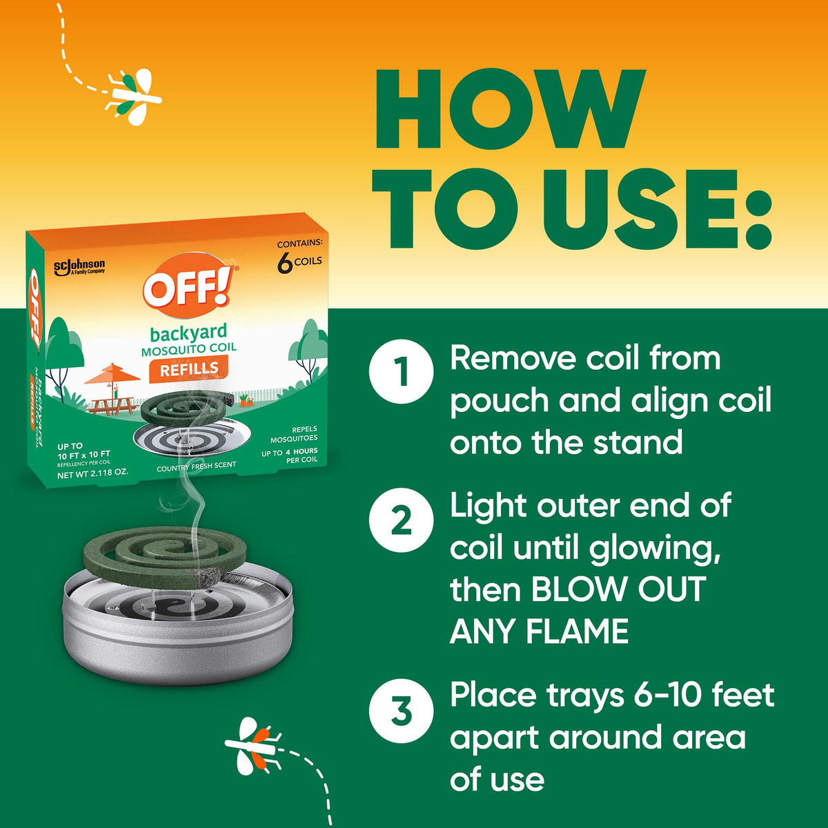 Mosquito Repellent Coil Refills 6 Count X271