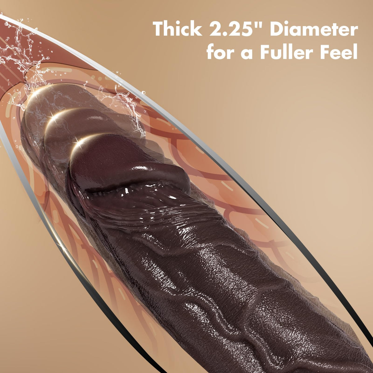 10 Inch Black Dildo with Suction Cup J668340