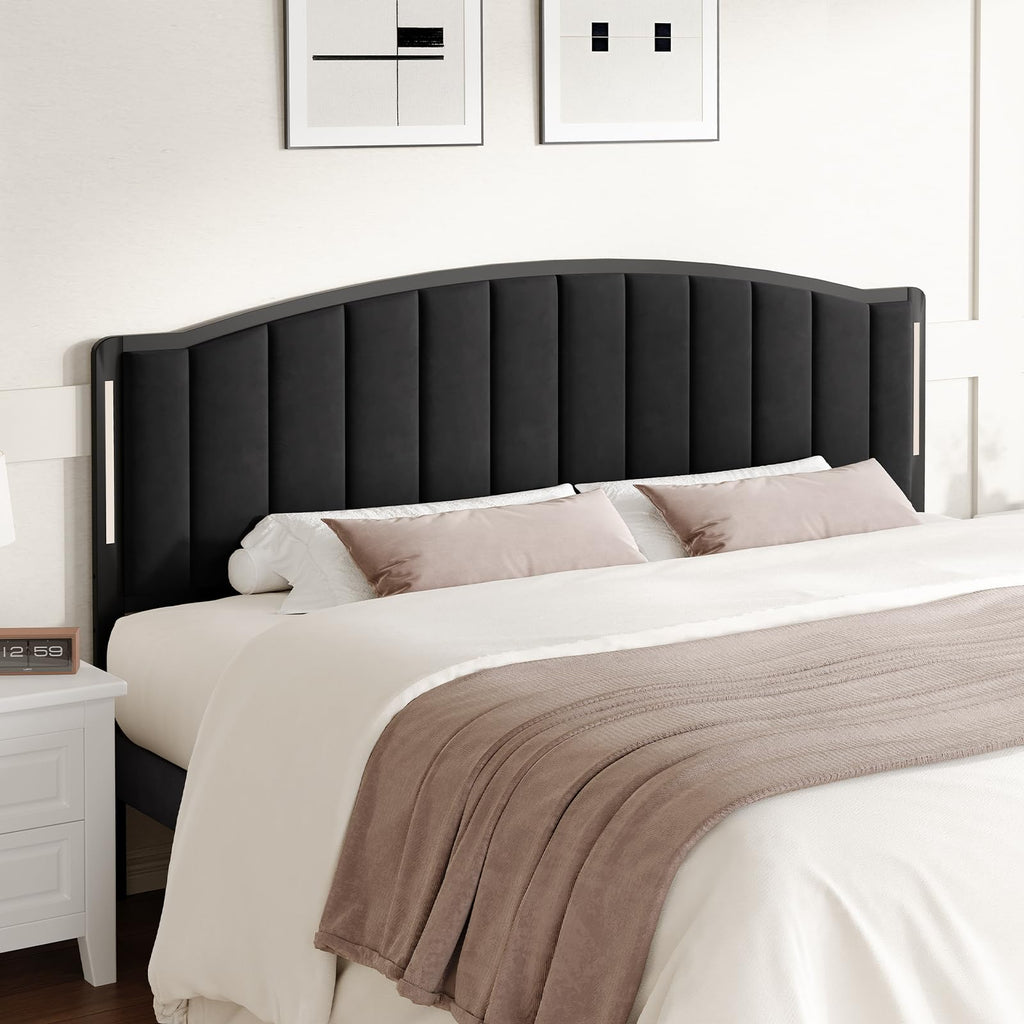 Upholstered Tufting Headboard Queen Size with Lights B327