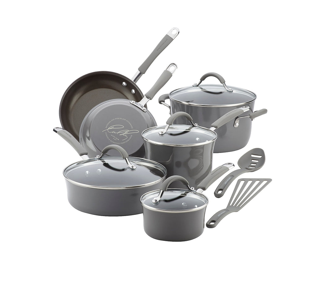 Sea Salt Gray 12-Piece Nonstick Cookware Set S1113