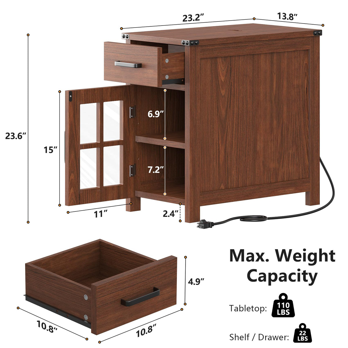 End Table with Charging Station O99510