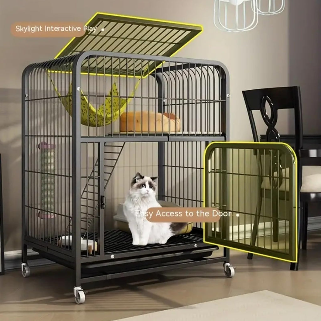 Pink 4 Tier Metal Cat Cage J9930