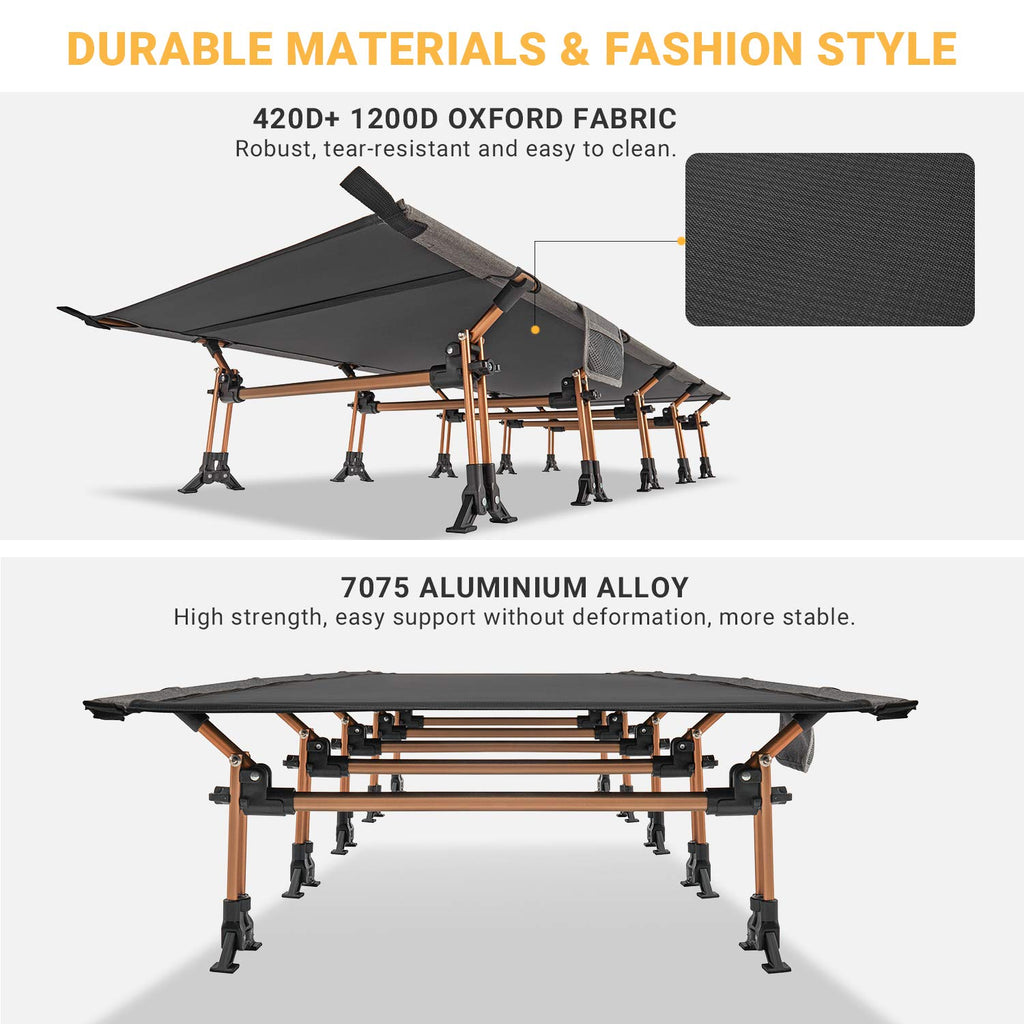 Portable Camping Cot & Single-Size Inflatable Sleeping Pad R124