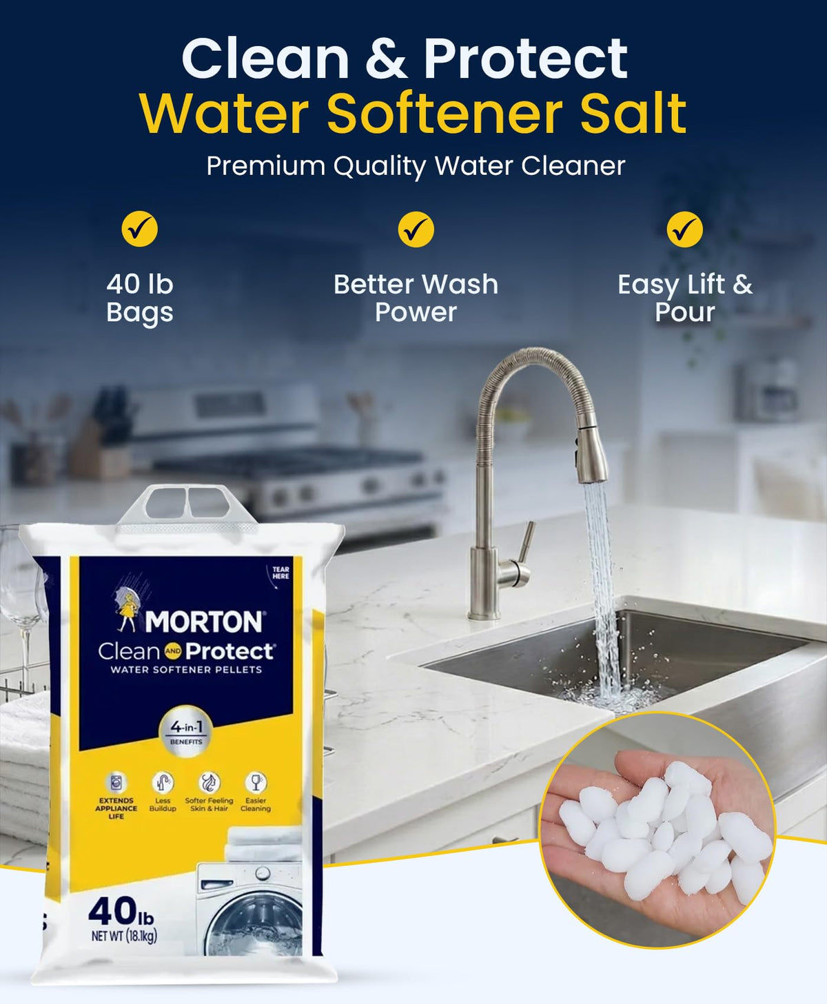 Water Softener Salt Pellets 40 lb 6 Pack V275080