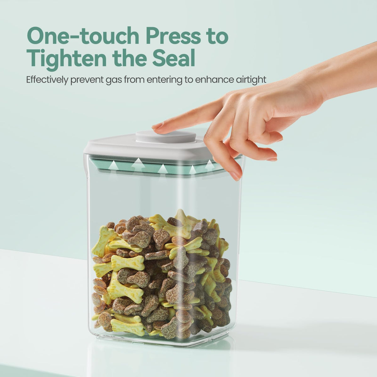 Airtight Treat Jar Container 2PC BPA-Free D65649