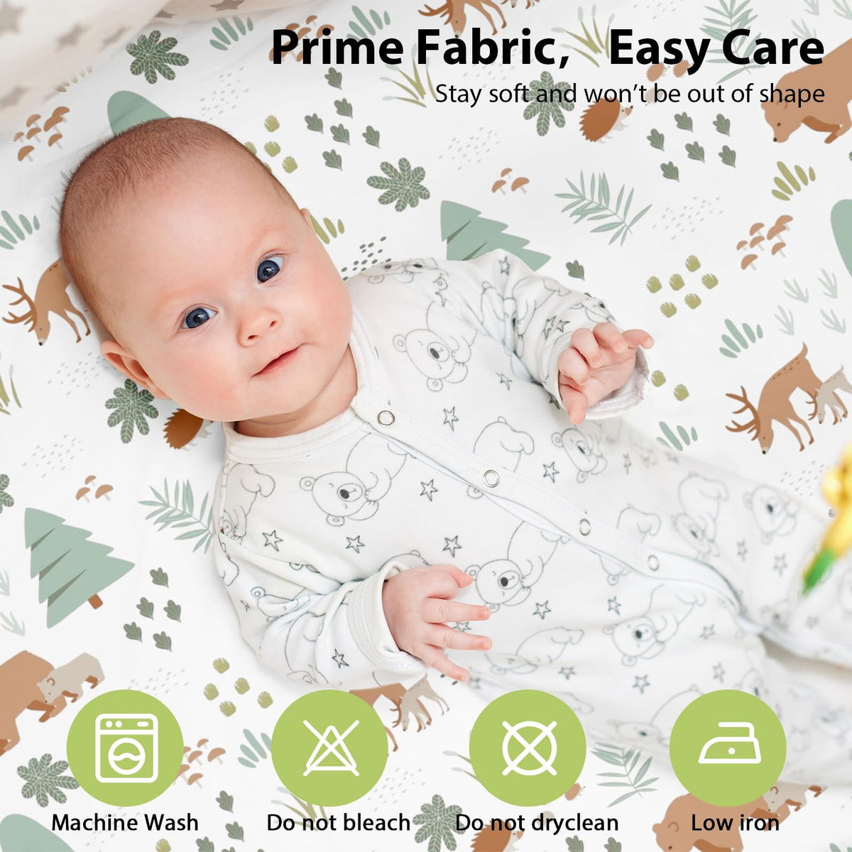 Fitted Bassinet Sheets 33”x20” 3-Pack A56283