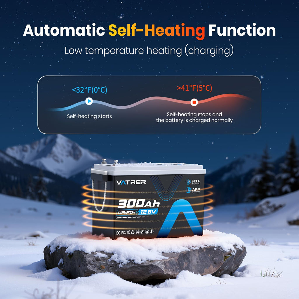 12.8V 300Ah Self-Heating LiFePO4 Lithium Battery Y77348