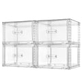 Clear Stackable Storage Drawers 4 Pack 15QT U348