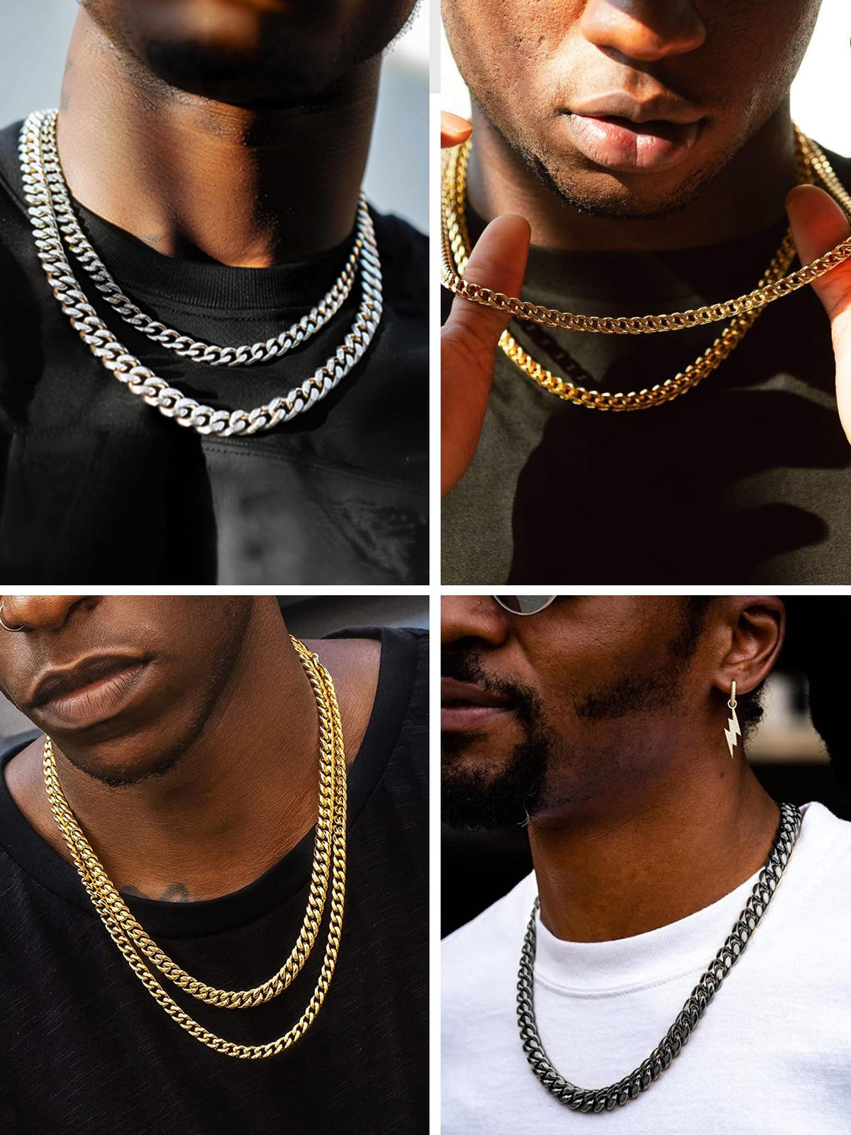 Stainless Steel Cuban Link Chain Necklace H9608