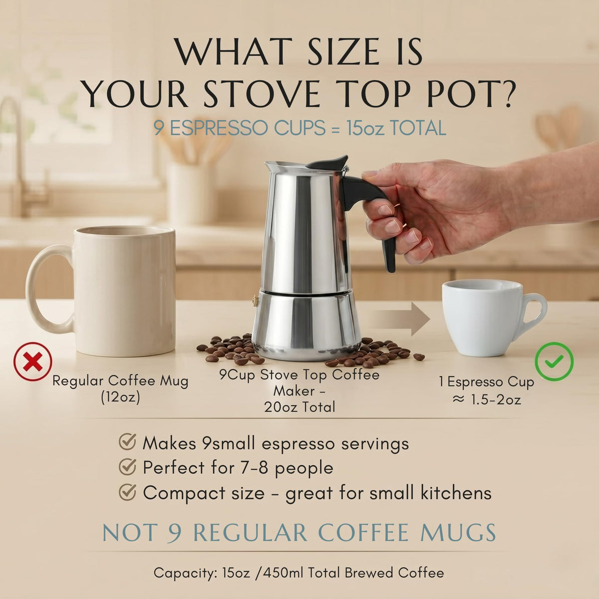 9 Cup Stainless Steel Moka Pot W397743