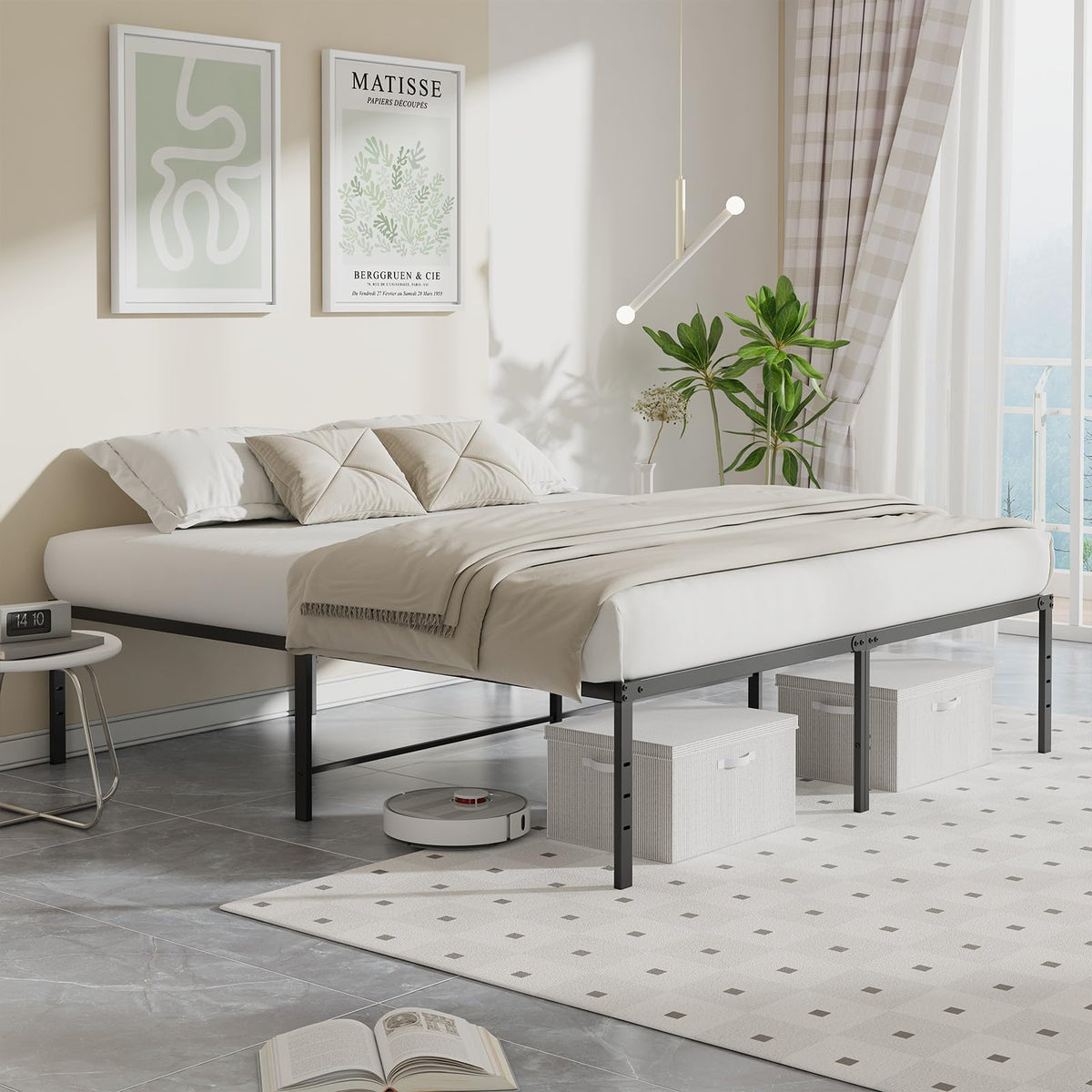 18" Heavy Duty Metal Queen Bed Frame Z9939