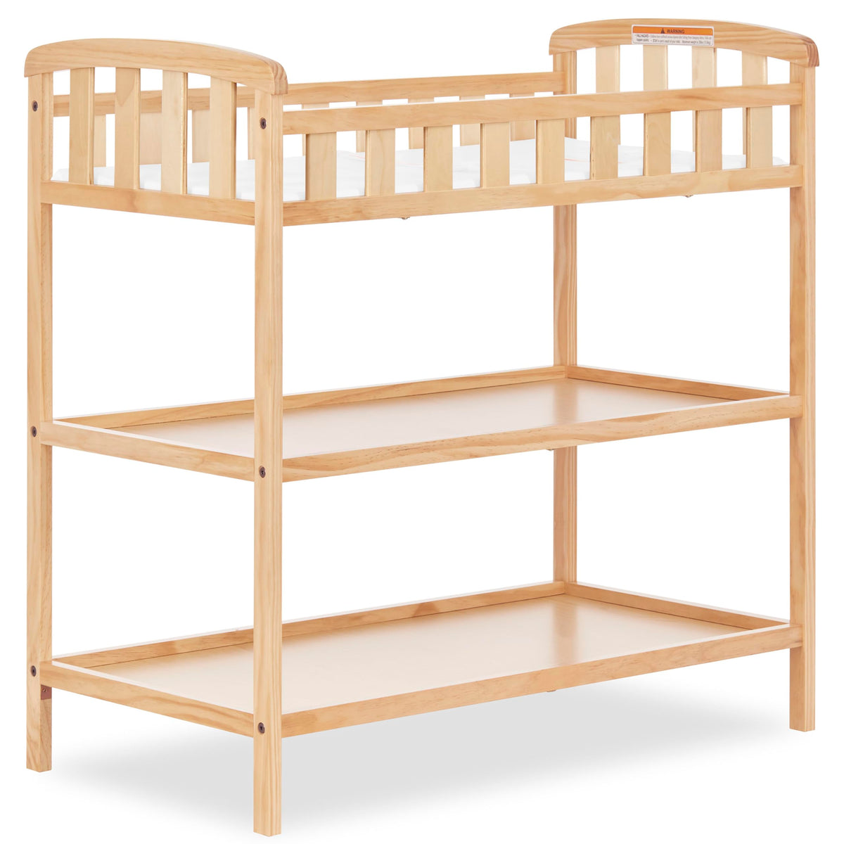 Compact Portable Pinewood Changing Table with Safety Rails Q647057