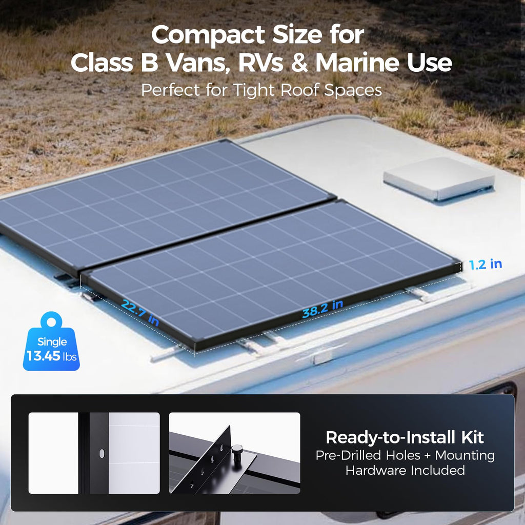 220 Watt Monocrystalline Solar Panel Kit with 30A PWM Charge Controller U520869
