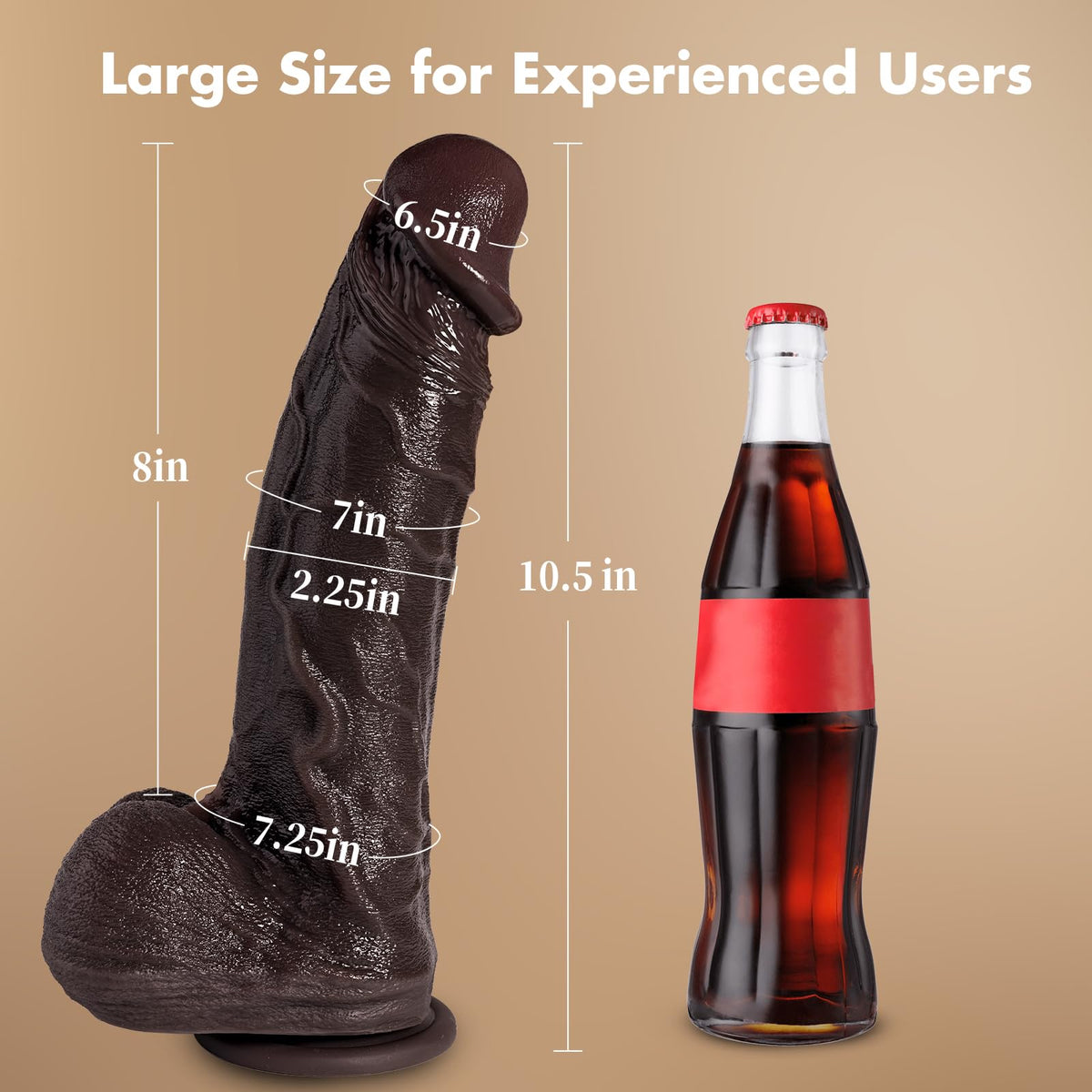 10 Inch Black Dildo with Suction Cup J668340