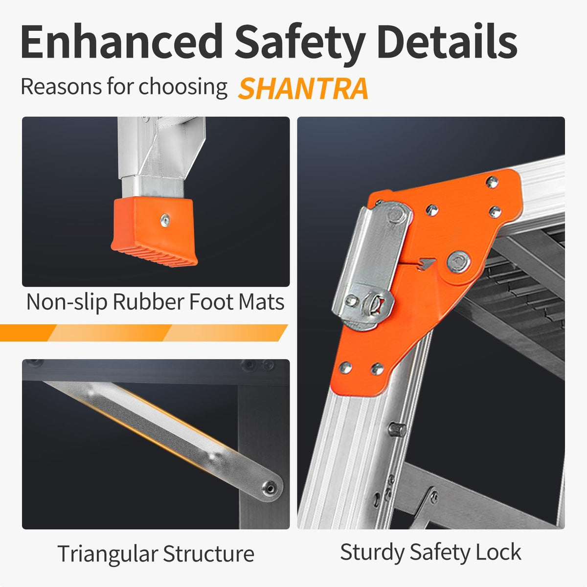 Adjustable Aluminum Folding Work Platform 330 lbs Capacity S25750