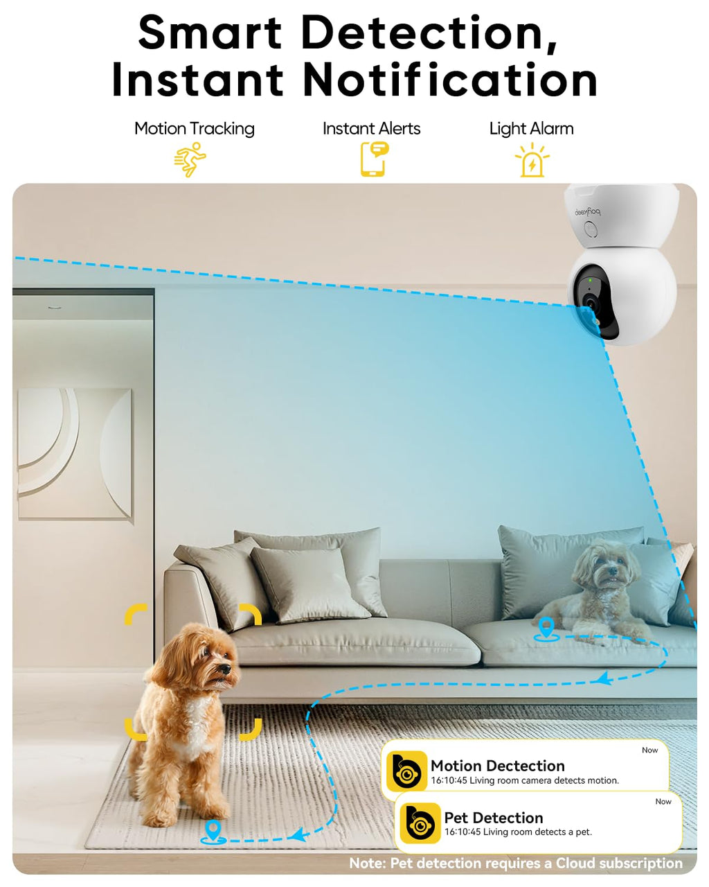 2K Indoor Security Camera 2-Pack with Night Vision T8509