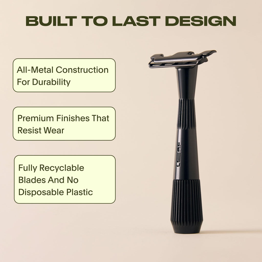 Black All-Metal Single Blade Razor R399