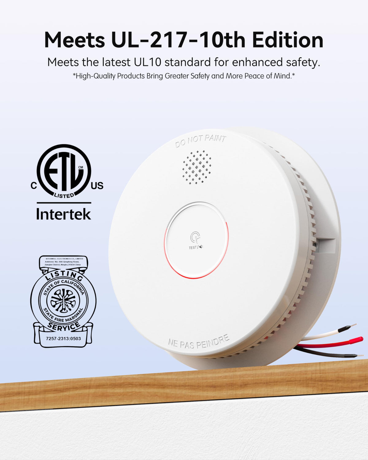 Smoke Detector Photoelectric Smoke Alarm V227