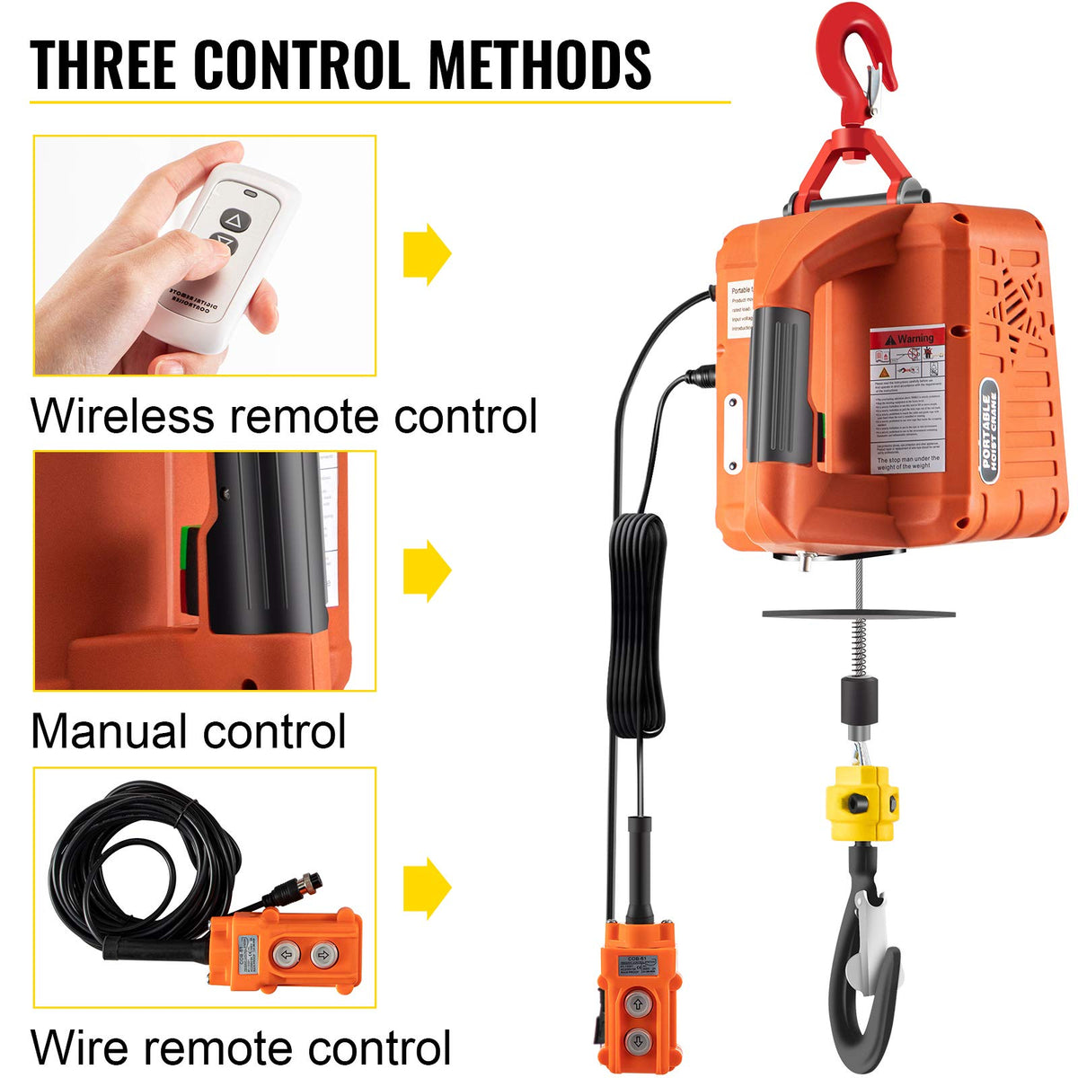 1500W Portable Electric Hoist Winch Y281