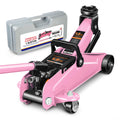 Low Profile Hydraulic Trolley Floor Jack 1.5 Ton Pink M25931
