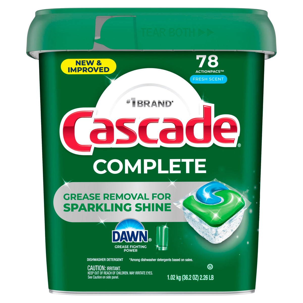 Fresh Scent Dishwasher Pods 78 Count R474585