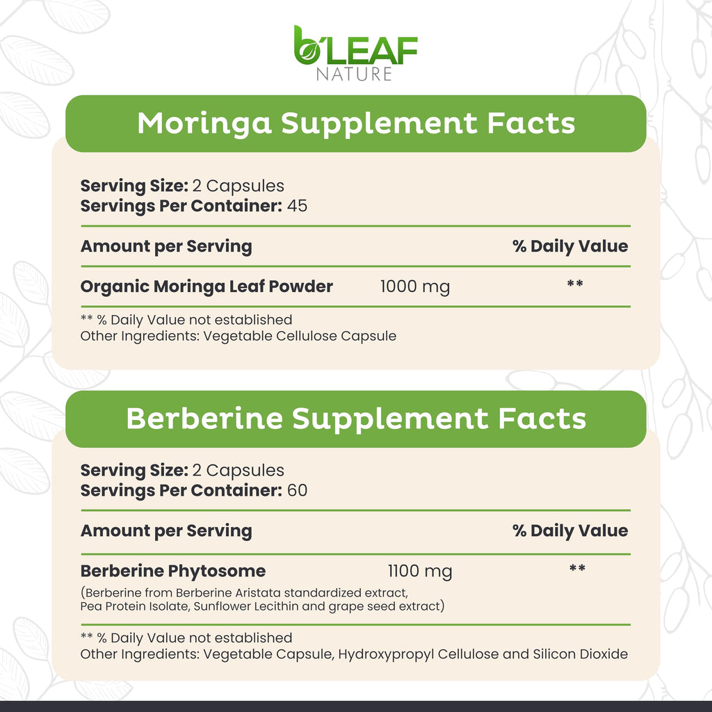 Moringa & Berberine 1100mg Capsules I94941